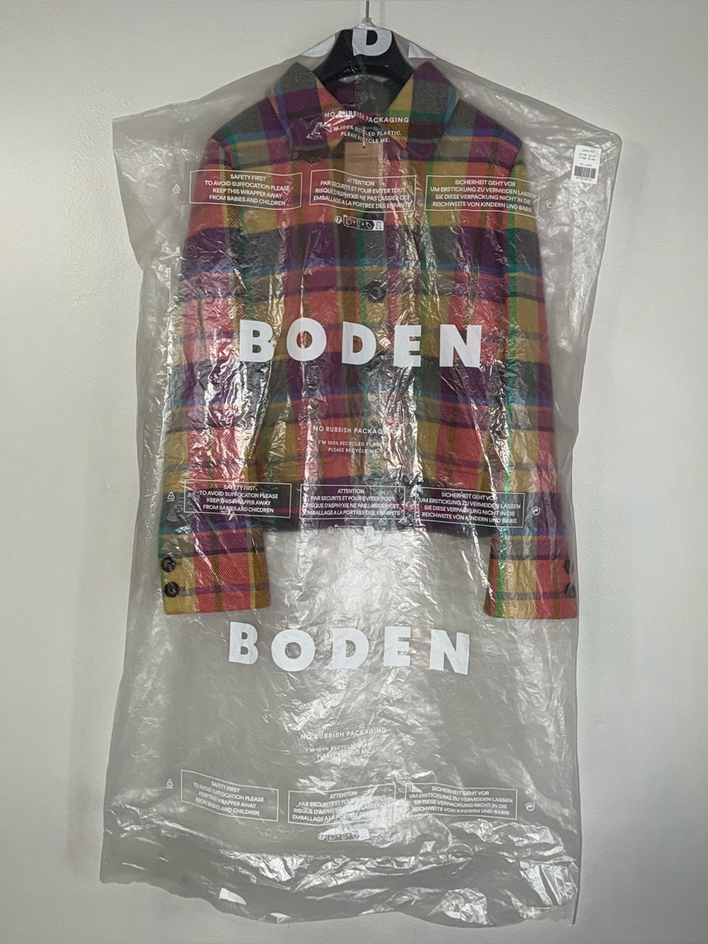 BODEN KNIGHTSBRIDGE WOOL JACKET IN MULTI CHECK - Picture 7 of 13